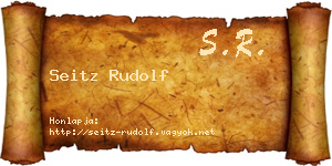 Seitz Rudolf névjegykártya